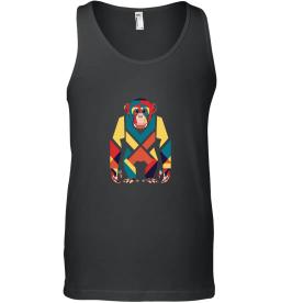 Colorful Geometric Monkey Art