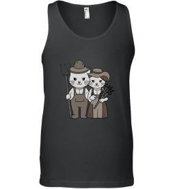 Farmer Cats With Pitchfork