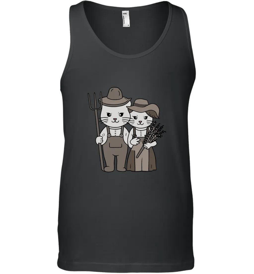 Farmer Cats With Pitchfork