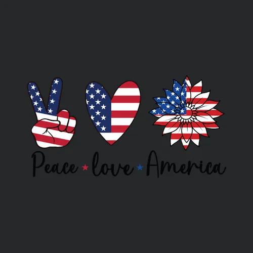 Peace Love America Design