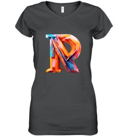 Colorful Geometric Crystal Letter R