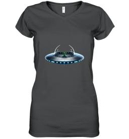 Green Alien In Spaceship