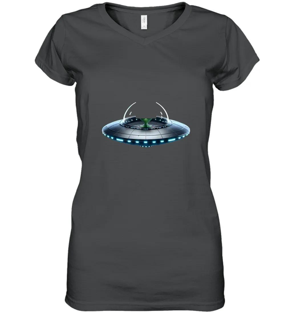 Green Alien In Spaceship