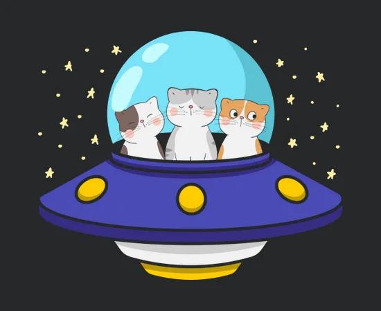 Cat Alien Ufo