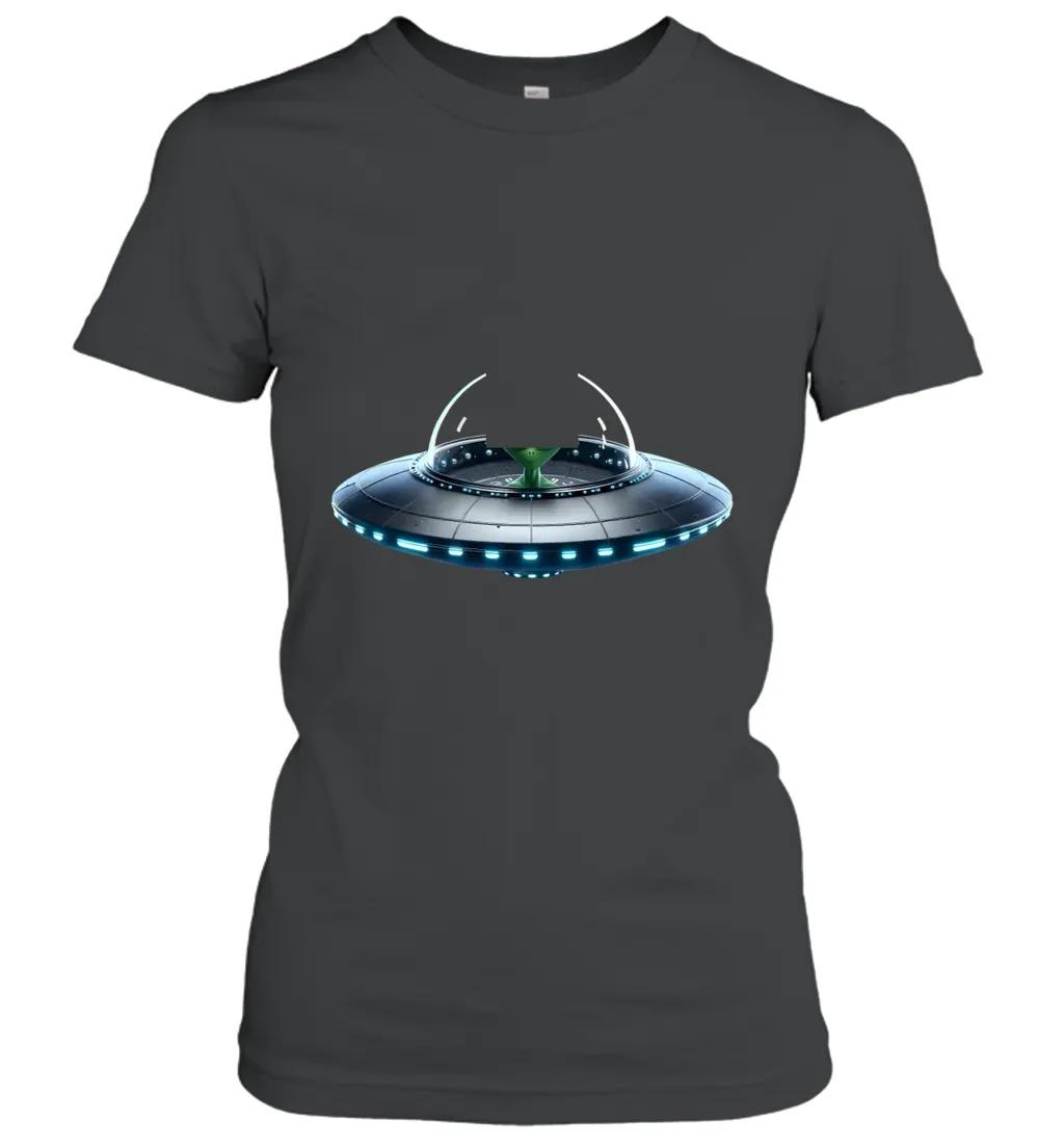 Green Alien In Spaceship