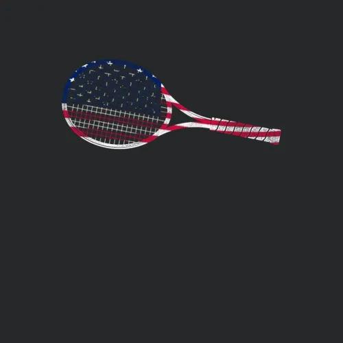 Funny Tennis Player Racket
