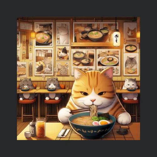 Cat Eating Ramen V1
