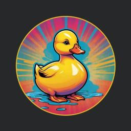 Pop Art Rubber Bath Duck