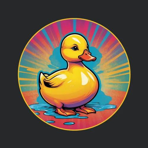 Pop Art Rubber Bath Duck