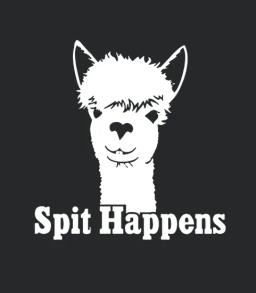 Spit Happens Cute Alpaca Face