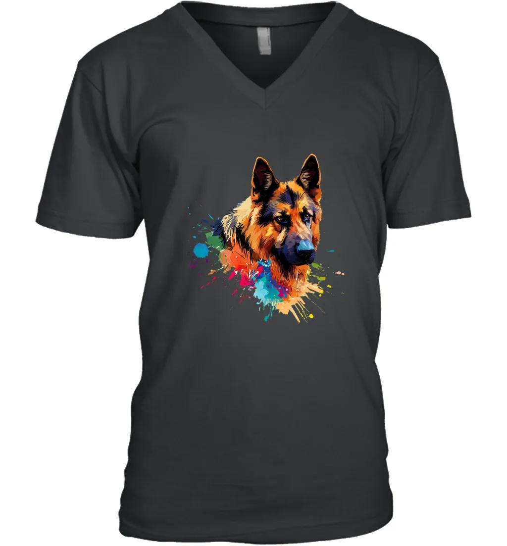 German Shepherd Paint Splash Art