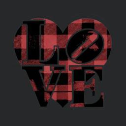 Buffalo Plaid Love Heart