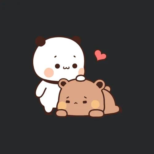 Cute Couple Panda Bear