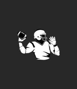 American Football Throwing Black