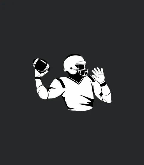American Football Throwing Black