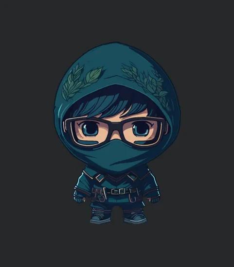 Nerdy Ninja With Glasses