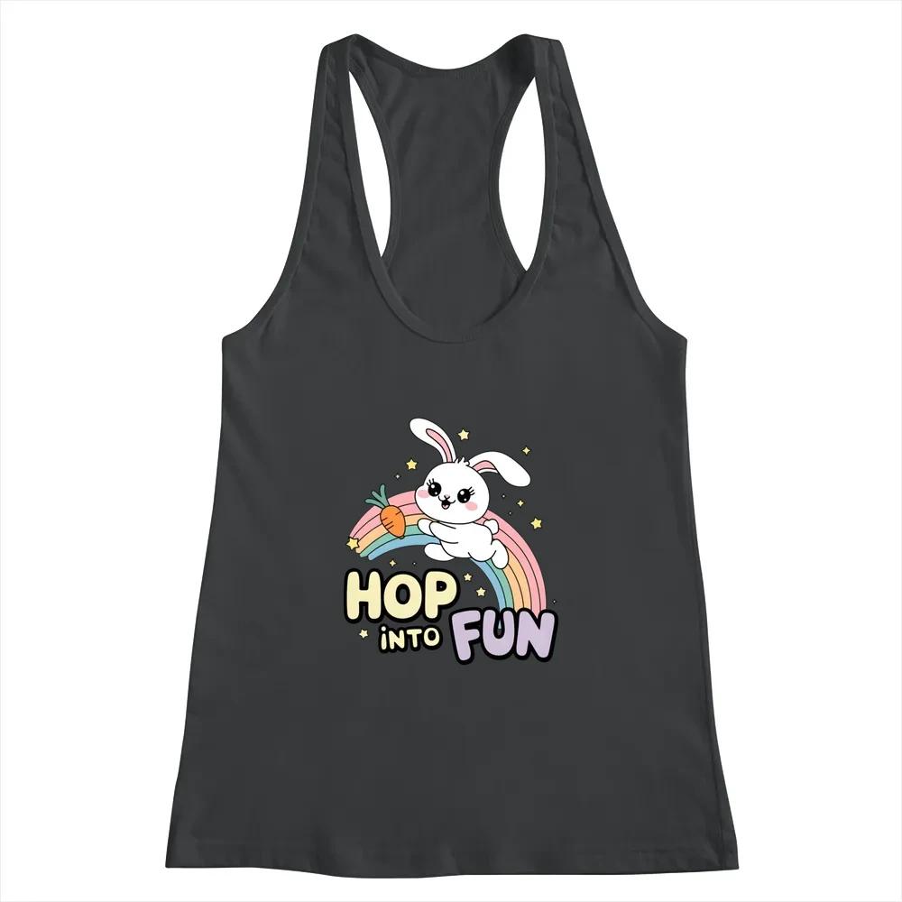 Bunny On Rainbow Or Easter Bunny