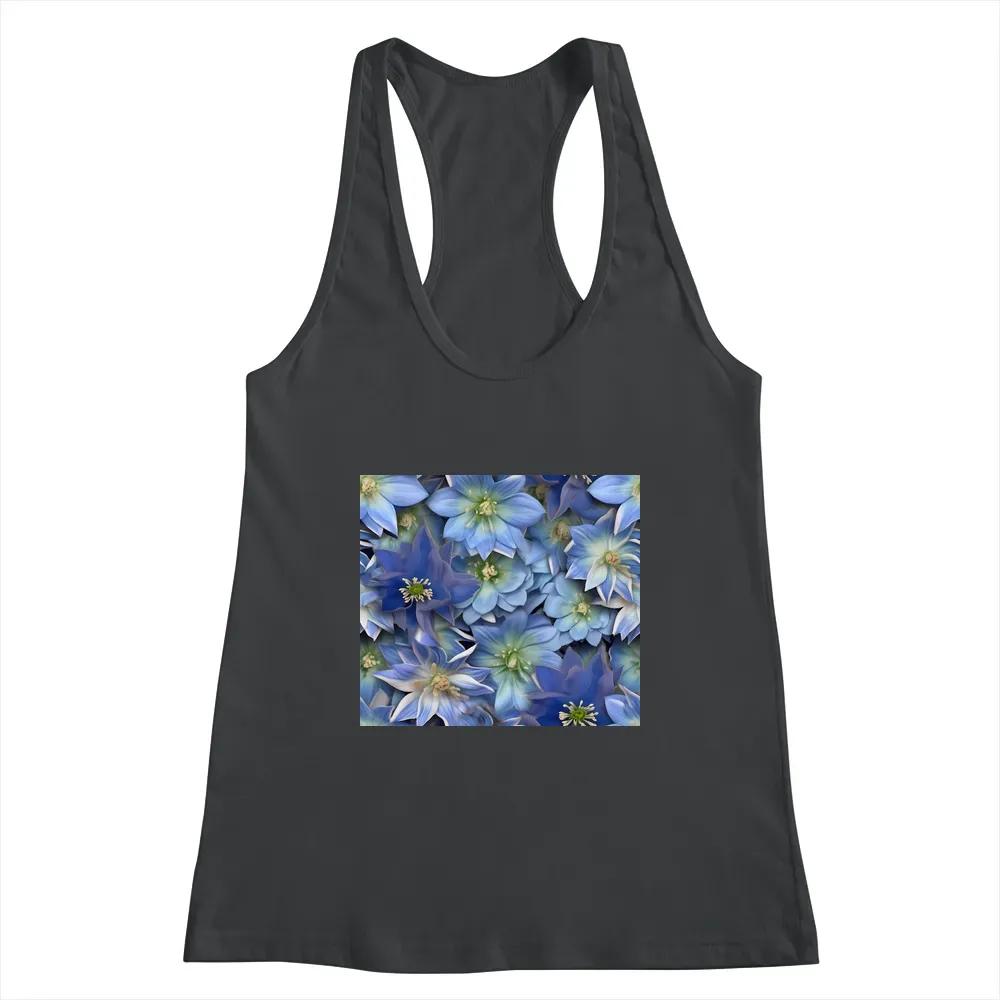 3d Blue Columbine Tumbler Wrap