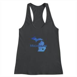 Michigan State Outline Map Usa