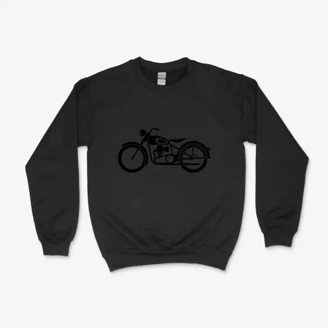Vintage Motorcycle Old School Rider